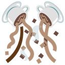 ☕ coffee + 🎊 confetti_ball emoji mashup