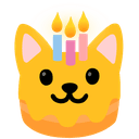 🎂 birthday + 🐱 cat emoji mashup