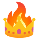 👑 crown + 🔥 fire emoji mashup