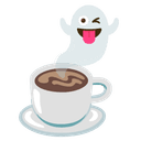 ☕ coffee + 👻 ghost emoji mashup