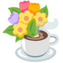 ☕ coffee + 💐 bouquet emoji mashup
