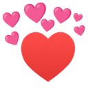 💘 cupid + ♥️ hearts emoji mashup