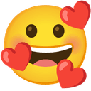 😀 grinning + 🥰 smiling_face_with_3_hearts emoji mashup