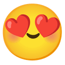 😊 blush + 😍 heart_eyes emoji mashup