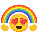 🌈 rainbow + 😍 heart_eyes emoji mashup