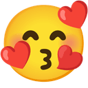 😘 kissing_heart + 🥰 smiling_face_with_3_hearts emoji mashup