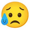 😥 disappointed_relieved + 😥 disappointed_relieved emoji mashup