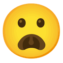 😦 frowning + 😦 frowning emoji mashup