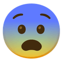 😨 fearful + 😨 fearful emoji mashup