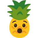 🍍 pineapple + 😯 hushed emoji mashup