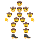 🤠 face_with_cowboy_hat + 🤠 face_with_cowboy_hat emoji mashup