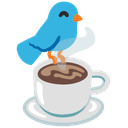 ☕ coffee + 🐦 bird emoji mashup