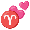♈ aries + 💕 two_hearts emoji mashup