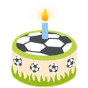 🎂 birthday + ⚽ soccer emoji mashup