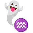 ♒ aquarius + 👻 ghost emoji mashup