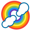 🌈 rainbow + 🌈 rainbow emoji mashup