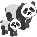 🐼 panda_face + 🐼 panda_face emoji mashup