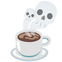 ☕ coffee + 💀 skull emoji mashup