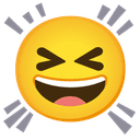 😆 laughing + 😆 laughing emoji mashup