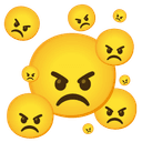 😠 angry + 😠 angry emoji mashup