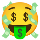 🤑 money_mouth_face + 🤑 money_mouth_face emoji mashup