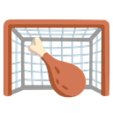 🥅 goal_net + 🍗 poultry_leg emoji mashup