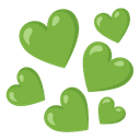 💚 green_heart + 💚 green_heart emoji mashup