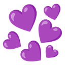 💜 purple_heart + 💜 purple_heart emoji mashup