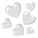 🤍 white_heart + 🤍 white_heart emoji mashup