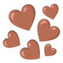 🤎 brown_heart + 🤎 brown_heart emoji mashup