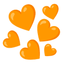 🧡 orange_heart + 🧡 orange_heart emoji mashup