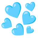 🩵 light_blue_heart + 🩵 light_blue_heart emoji mashup
