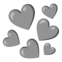 🩶 grey_heart + 🩶 grey_heart emoji mashup