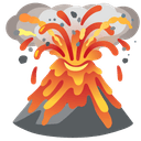 🌋 volcano + 🌋 volcano emoji mashup
