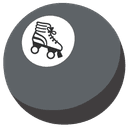 🎱 8ball + 🛼 roller_skate emoji mashup