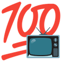 💯 100 + 📺 tv emoji mashup