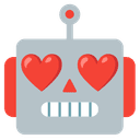 🤖 robot_face + ❤️ heart emoji mashup