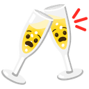 😧 anguished + 🥂 clinking_glasses emoji mashup