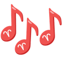 ♈ aries + 🎶 notes emoji mashup