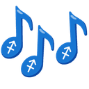 ♐ sagittarius + 🎶 notes emoji mashup