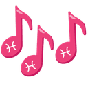♓ pisces + 🎶 notes emoji mashup