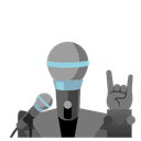 🎤 microphone + 🎤 microphone emoji mashup