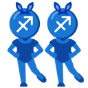 ♐ sagittarius + 🐰 rabbit emoji mashup