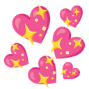 💖 sparkling_heart + 💖 sparkling_heart emoji mashup