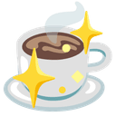 ☕ coffee + 💖 sparkling_heart emoji mashup