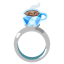 ☕ coffee + 💍 ring emoji mashup