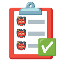 ✅ white_check_mark + 👹 japanese_ogre emoji mashup