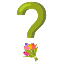 ❓ question + 💐 bouquet emoji mashup