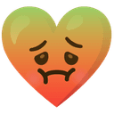 🤢 nauseated_face + ❤️ heart emoji mashup