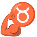 ♉ taurus + 💪 muscle emoji mashup